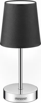 Produktbild von MONZANA® Nachttischlampe 32cm Stoffschirm E14 Grau Taupe Anthrazit Weiß Wohnzimmer Schlafzimmer Lampe Leuchte Tischlampe Nachttischleuchte Tischleuchte