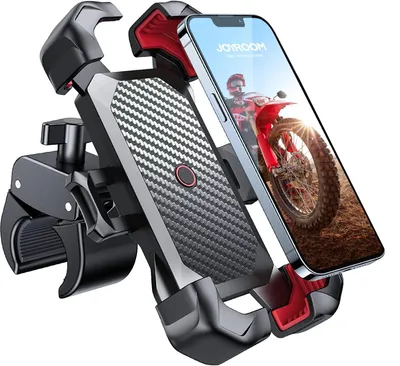 Produktbild von Handyhalterung Fahrrad, [1s Auto-Sperre][100mph Militär Anti-Shake] Handyhalterung Motorrad, [5s Install] Universal Lenker Holder für Alle 4,7‘’-7"
