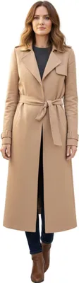 Produktbild von Beigefarbener langer Mantel von Karen Millen für Damen M