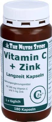 Zdjęcie produktu dla Witamina C 300 + cynk 5 – o przedłużonym uwalnianiu, 180 kapsułek