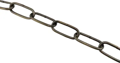 Image de Chaîne pour lustre Chaîne pour lampe 1 m Chaîne à maillons Suspension pour lustre Chaîne pour luminaire Chaîne en fer Chaîne à maillons ronds Métal, patine, 4 mm