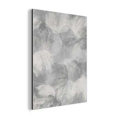 Obrázok produktu pre MuchoWow® Hliníkové obrazy nástenné dekorácie kovový kovový obraz 30x40 cm abstraktný - farba - sivá - maľba hliníková maľba dibond nástenný obraz - obrázky