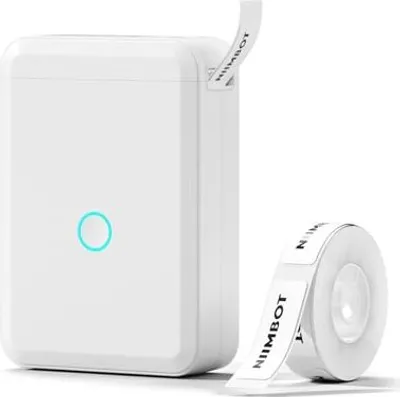 Produktbild von Niimbot D110-Etikettdrucker, Bluetooth-Selbstkleber-Kennzeichnung, tragbares Drucker iOS, Android, Zuhause, Büro (weiß)