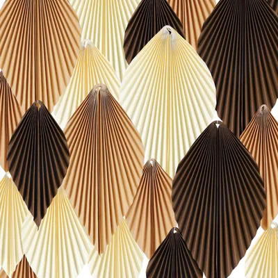 Immagine prodotto di Ventagli di carta a forma di foglia, set da 18 pezzi per la decorazione