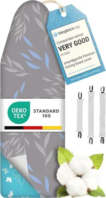 Produktbild von Bügelbrettbezug – extra dick – 120 x 45 cm – geeignet für Dampfbügeleisen – 5 Schichten