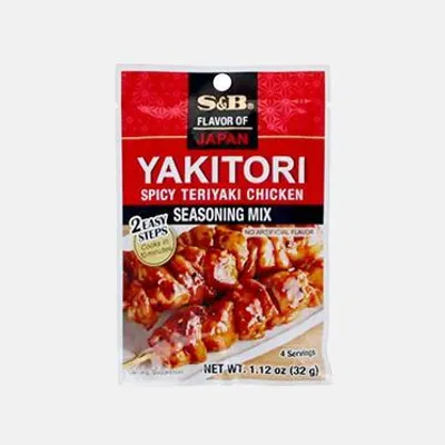 Obrázek produktu pro S&B Yakitori – kořenící směs na pikantní kuřecí teriyaki, 32 g