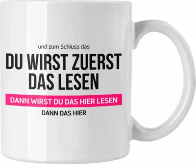 Produktbild von Trendation - Lustige Tasse mit Gag Plottwist Geschenkidee (Weiß)