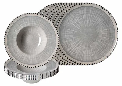 Produktbild von Ritzenhoff & Breker Natura Pizza- und Pasta-Set 12-teilig - Grau