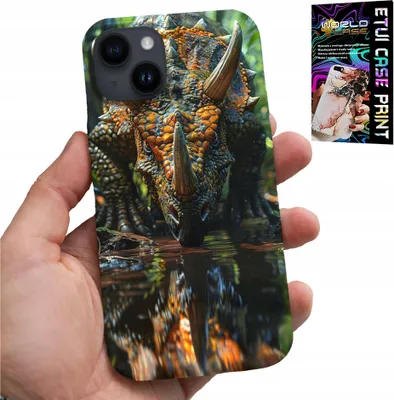 Immagine prodotto di Custodia Per Iphone 15 - Custodia Per Dino Dinosauro Triceratopo