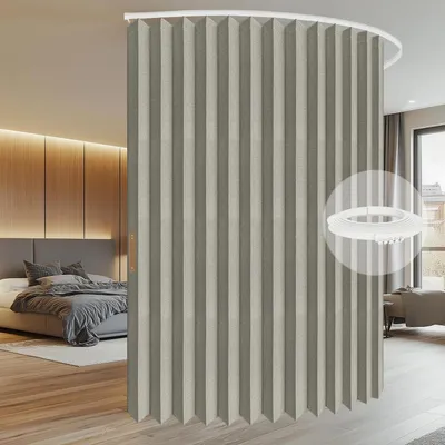 Obrázek produktu pro Zástěna, závěs, montáž na strop, šedá barva, rozměry 275 cm (výška) x 456 cm (šířka)