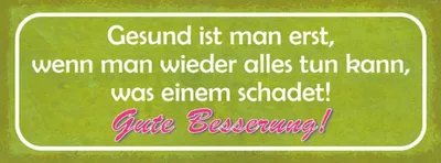 Produktbild von vianmo Holzschild 10x27 cm Gute Besserung Gesund ist man Dekoration