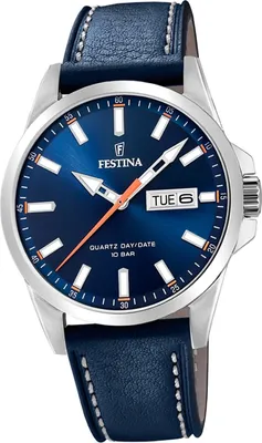 Produktbild von Festina Leder Herren Uhr Sport F20358/3 Armbanduhr blau Klassik D2UF20358/3