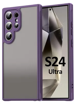 Produktbild von Handyhülle für Samsung Galaxy S24 Ultra Matt Stoßfest Schutzhülle Back cover in Lila