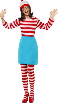 A woman wearing a costume.
