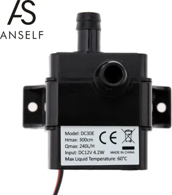 Produktbild von Anself Mini Wasserpumpe Mikrobuerste Wasserdichter Tauchbrunnen Aquarium Umlauf 240L / H Lift 300cm  Ultra-leise DC12V 4.2W