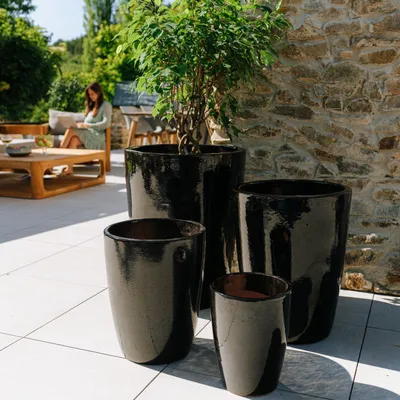 XXL Pflanzkübel Zylinder, ø60 Cm, Rund & Anthrazit – Frostsicherer Übertopf Für Garten & Balkon