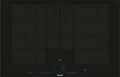 Produktbild von Siemens iQ700 EX877NYV6E, Schwarz, Integriert, 80 cm, Zonen-Induktionskochfeld, Glaskeramik, 4 Zone(n)