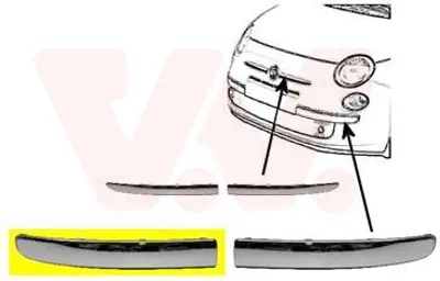 Produktbild von VAN WEZEL 1604582 Stoßstangen-Abdeckung Vorne Rechts für FIAT 500 (312) 500 C (312)