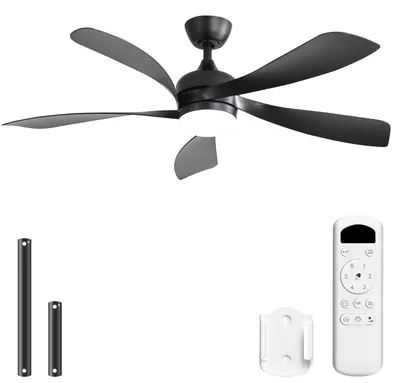 Deckenventilator 114 cm mit LED-Licht, Fernbedienung, 6 Stufen