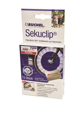 Zdjęcie produktu dla Odbłyśnik szprychowy Büchel Sekuclip 80mm,poliuretan 72 szt StVZO