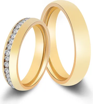 Produktbild von Akzent Damen-Partnerring, Edelstahl, Similibesatz, goldfarben
