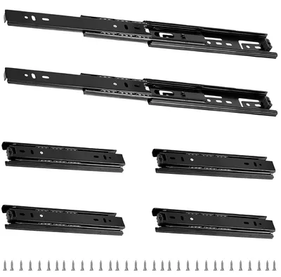 Imagen del producto de TRANKIELO® - 6 correderas para cajones de 200 mm - Color , capacidad de 45 kg - Acero aleado de alta calidad