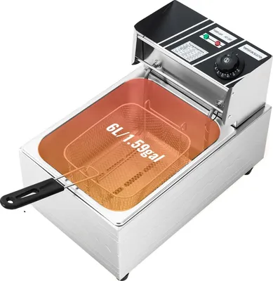 Obrázok produktu pre Elektrická fritéza, výkon 2500 W, objem 6 l, svetlošedá farba