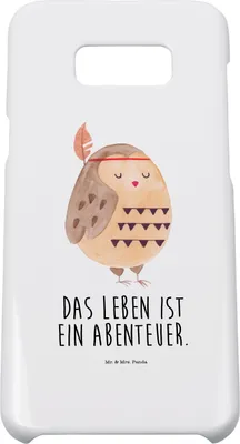 Produktbild von Mr. & Mrs. Panda Samsung Galaxy S8 plus Handyhülle  Eule Federschmuck - Weiß - Geschenk, Handy, Dekoration, Entspannt, Case, Abenteuer, Hülle, Cover, Owl