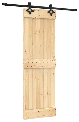 Produktbild von vidaXL Schiebetür 70 x 210 cm Massivkiefer (Unbehandelt)