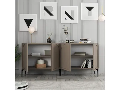 Obrázek produktu pro Skye Decor, Lyon 79 - Atlas, černá, skříně do obývacího pokoje, Atlas, 180 x 79 x 35 cm