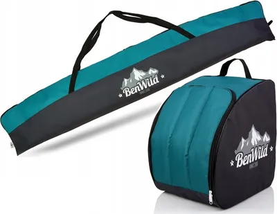 Produktbild von Set Skischuhtasche + Skisack Skiset 180 cm Cordura 600 x 600D; Türkis