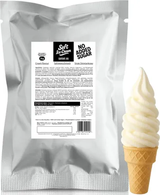 Image de Glace italienne à la crème sans sucre ajouté mélange en poudre 2 kg PREMIUM