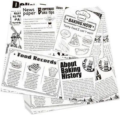 Produktbild von Backpapier 25x25cm, Krantenlook, weiß, für Pommes, Sandwiches