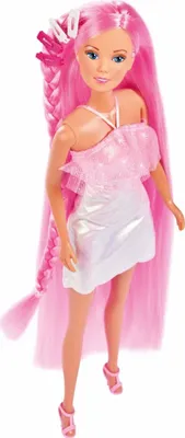 Produktbild von Simba 105733504 - Steffi Love Hair Glam, Puppe im Glitzerkleid mit extra Langen Haaren, Haarclips und Bürste, 29cm, Für Kinder ab 3 Jahren