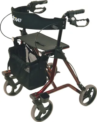 Produktbild von Rollator TORRO mit Stockhalter und Netzkorb>>>>Farbe: rot
