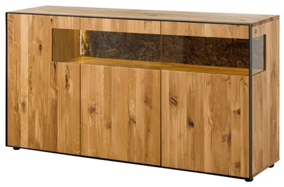 Produktbild von MASSIVMOEBEL24 Sideboard Wildeiche 160x45x87 natur geölt STARNBERG #15