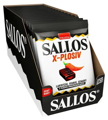 Zdjęcie produktu dla Słodycze Sallos X-Plosiv, torebka 150 g, 15 sztuk