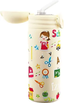 Obrázek produktu pro Dětská termoska s brčkem 350 ml Škola