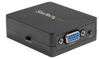 Zdjęcie produktu dla StarTech.com VGA2VID2, Aktywny konwerter video, Czarny, CE, FCC, REACH, 1920 x 1080 px, 640 x 480,1920 x 1080 px, 60 Hz