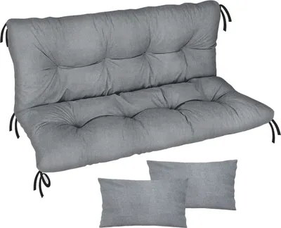 Produktbild von Auflage für Hollywoodschaukel 100x50x50 Gartenbankauflage Bank Sitzkissen Rückenkissen Polsterauflage Matratze Gartenpolster, Flachs [133]