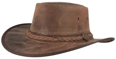 Scippis Outdoor-Traveller Lederhut Henbury mit Kinnriemen in braun