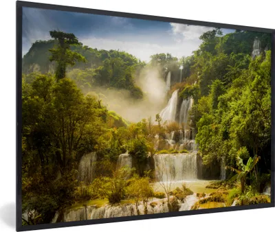 Produktbild von MuchoWow® MuchoWow® Gerahmtes Poster Thailand - Wasserfälle - Tropen 60x40 cm - Poster mit zchwarzem Bilderrahmen - Printing - Wanddeko Schlafzimmer