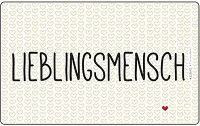 Immagine prodotto di PPD Tray Lieblingsmensch, Frühstücksbrettchen, Brettchen, Frühstück, Resopal, Weiß, 14.3 x 23.3 cm, 661281