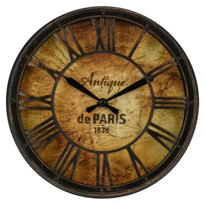 Produktbild von Vilde Uhr | Wanduhr rund vintage dekorativ 3D für jeden Raum 21 cm mit Uhrzeigern