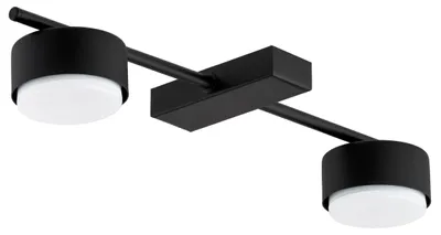 Produktbild von KAR-LIGHTING Deckenstrahler 2-flammig Schwarz, Metall, für Innenräume – GX53-Fassung, ideal als Spot für Wohnzimmer, Küche, Esszimmer