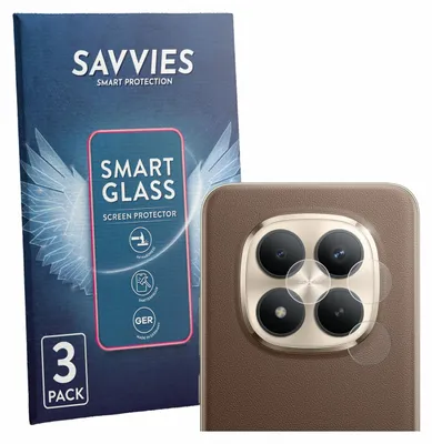 Produktbild von 3x Savvies Schutzglas Folie für Xiaomi Redmi Note 15 Pro Plus 5G (NUR Kamera) 9H Panzer Schutzfolie Glas Displayschutz klar transparent