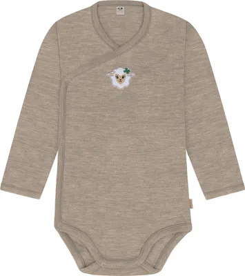 Produktbild von normani Merino Baby-Body langärmeliger Wickelbody