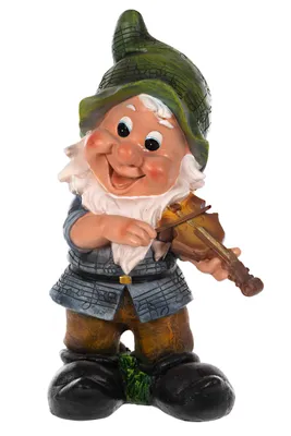 Produktbild von Birendy Gartenzwerge 46cm Kapelle Süße Figuren Zwerg Gartendeko Gartenwichtel - Geige-16111-1