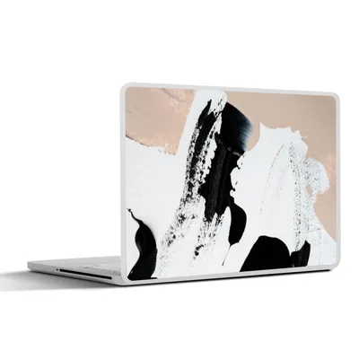 Produktbild von MuchoWow® Laptop Aufkleber Sticker Cover Schwarz - Abstrakt - Design 30x21 cm - Sticker für Laptop - Selbstklebend