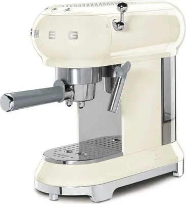 Productafbeelding van SMEG ECF02CREU, espressomachine/koffiemachine met filterhouder, crème kleur